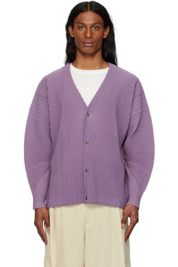 Homme Plissé Issey Miyake: Фиолетовый кардиган 