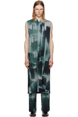 Homme Plissé Issey Miyake: Серый жилет 