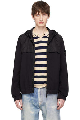 Stone Island: Чёрная куртка  Crinkle Reps