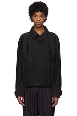 Homme Plissé Issey Miyake: Чёрная куртка 