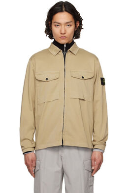 Stone Island: Бежевая куртка 