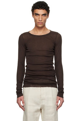 Rick Owens: Коричневая футболка  LS