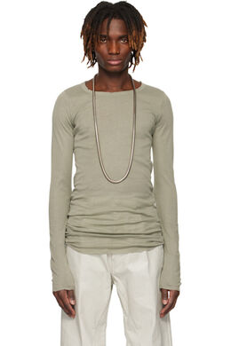 Rick Owens: Зелёная футболка  LS