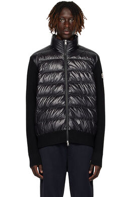 Moncler: Чёрный пуховик 