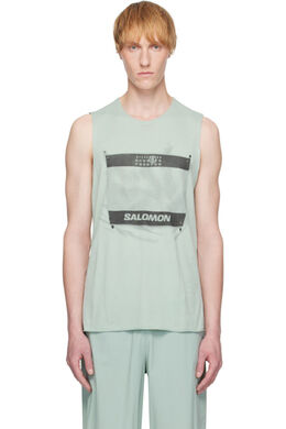 MM6 Maison Margiela: Синяя майка 