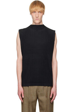 Homme Plissé Issey Miyake: Чёрная майка 