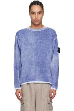 Stone Island: Синий свитер 