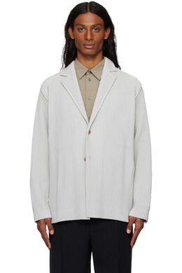 Homme Plissé Issey Miyake: Серые пиджаки 