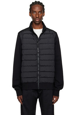 Canada Goose: Чёрный пуховик  HyBridge