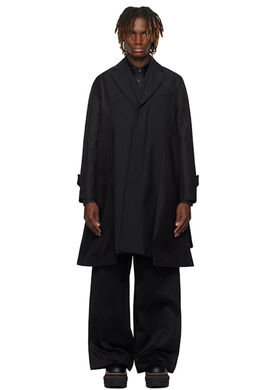 Sacai: Чёрное пальто 