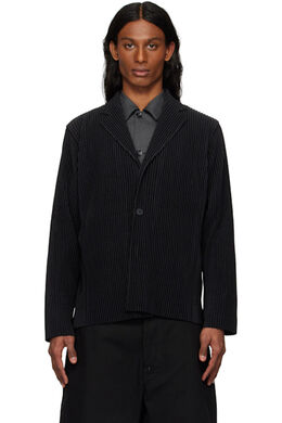 Homme Plissé Issey Miyake: Чёрные пиджаки 