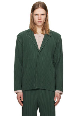 Homme Plissé Issey Miyake: Зелёные пиджаки 