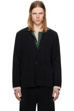 Homme Plissé Issey Miyake: Чёрные пиджаки 