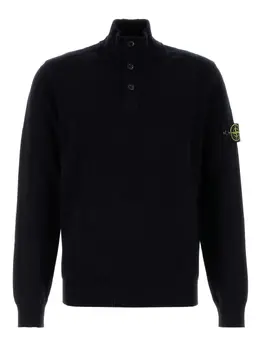 Stone Island: Синий свитер 