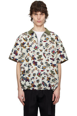 Sacai: Поло с принтом 