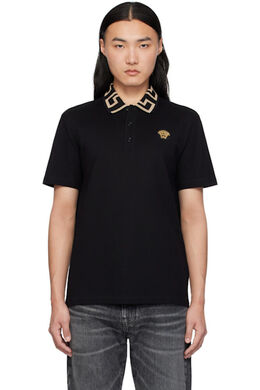 Versace: Чёрная рубашка  Greca