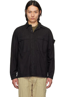 Stone Island: Чёрная рубашка  Tela