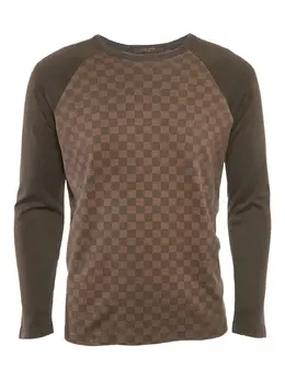Louis Vuitton Pre-Owned: Коричневая футболка 