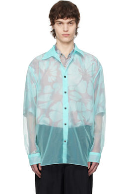 Dries Van Noten: Синяя рубашка 