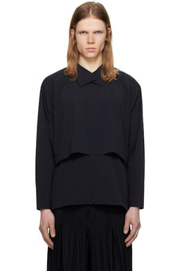 Homme Plissé Issey Miyake: Чёрная рубашка 