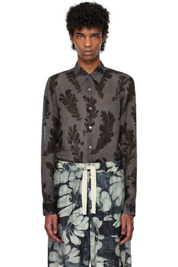 Dries Van Noten: Серая рубашка 