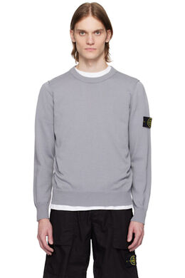Stone Island: Синий свитер 