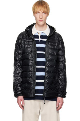 Canada Goose: Чёрный пуховик  HyBridge Lite