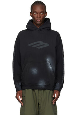 Balenciaga: Чёрная толстовка 