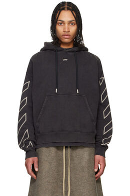 Off-White: Чёрная толстовка  Vintage