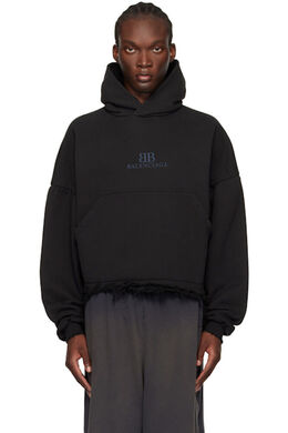 Balenciaga: Чёрная толстовка 