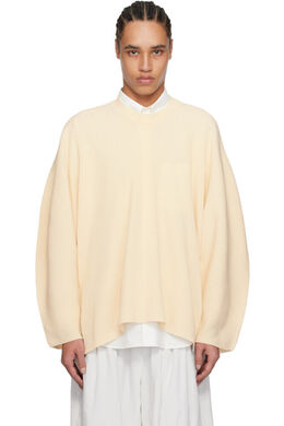 Homme Plissé Issey Miyake: Бежевый свитер 