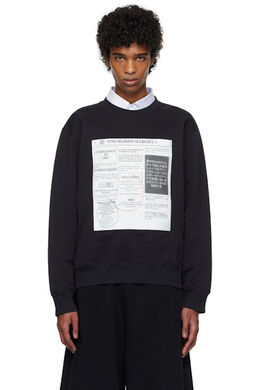 MM6 Maison Margiela: Чёрная толстовка 