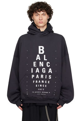 Balenciaga: Чёрная толстовка 