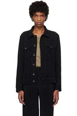 Homme Plissé Issey Miyake: Чёрная куртка 