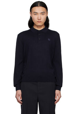 Maison Kitsuné: Синее поло 