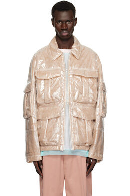 Dries Van Noten: Розовый пуховик 