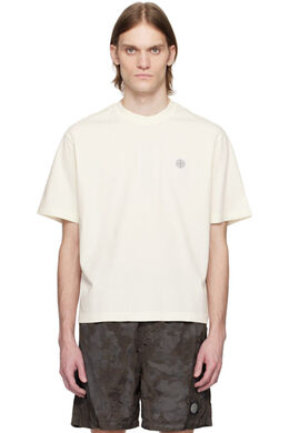 Stone Island: Белая футболка 