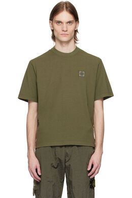 Stone Island: Футболка цвета хаки 