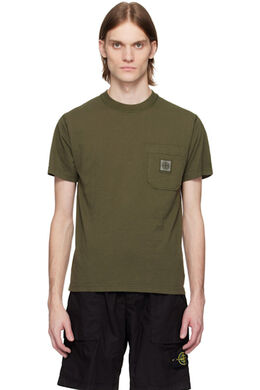 Stone Island: Футболка цвета хаки 