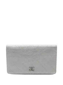 CHANEL Pre-Owned: Серебристый кошелёк 