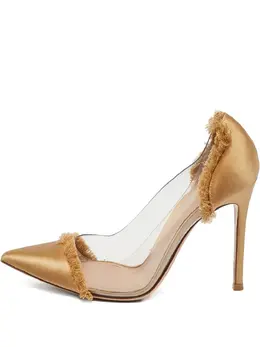 Gianvito Rossi: Прозрачные туфли  Fringe