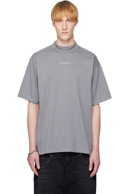 Balenciaga: Серая футболка 
