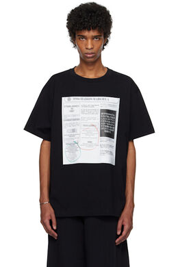 MM6 Maison Margiela: Чёрная футболка 