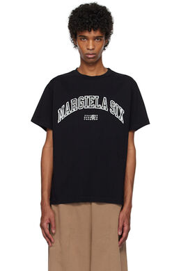 MM6 Maison Margiela: Чёрная футболка 