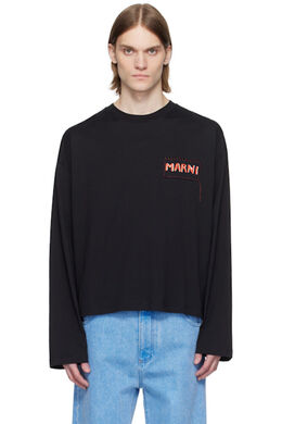 Marni: Чёрная футболка 