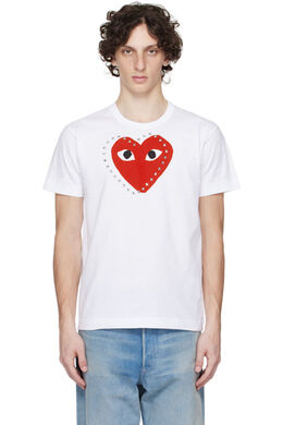 Comme Des Garçons Play: Белая футболка  Play