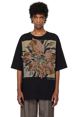 Dries Van Noten: Чёрная футболка 