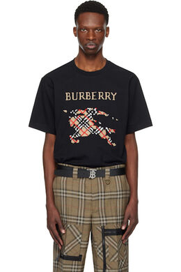 Burberry: Чёрная футболка 