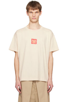 Givenchy: Бежевая футболка  4G