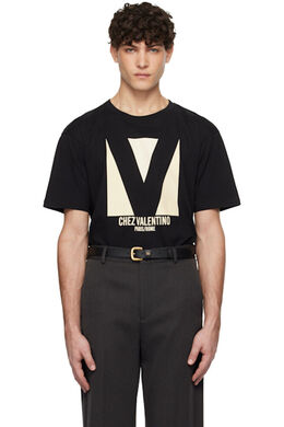 Valentino: Чёрная футболка 